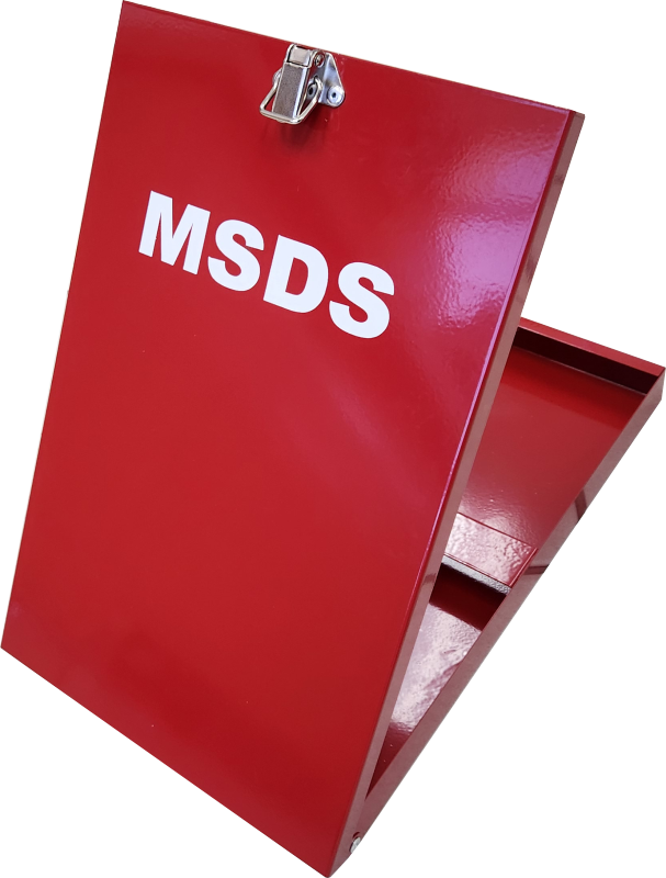 MSDS Document Holder - Metal - Red | Safety Signs & Equipment